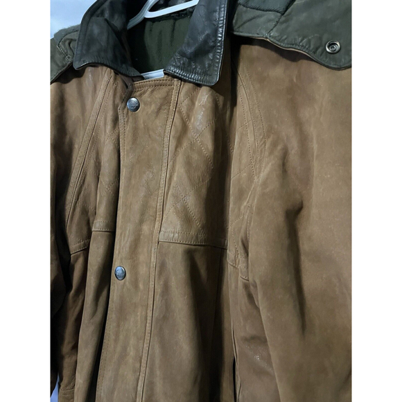 BILERMAN Jacket Men’s L Tan Brown Suede Coat Lined Interior Pockets Nature - Picture 3 of 16